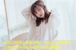 失业与社会保障在上海经济中的角色